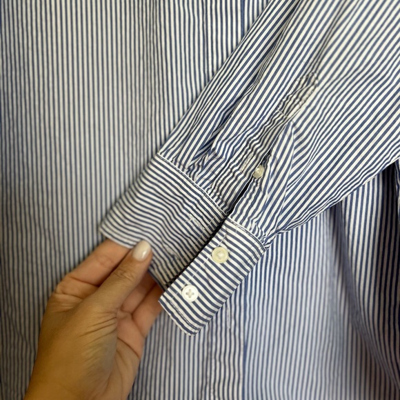 H&M Stripped Button Down Shirt EUC - Picture 4 of 10